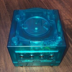 Nintendo GameCube Translucent Blue Gaming Console only. Dol-001